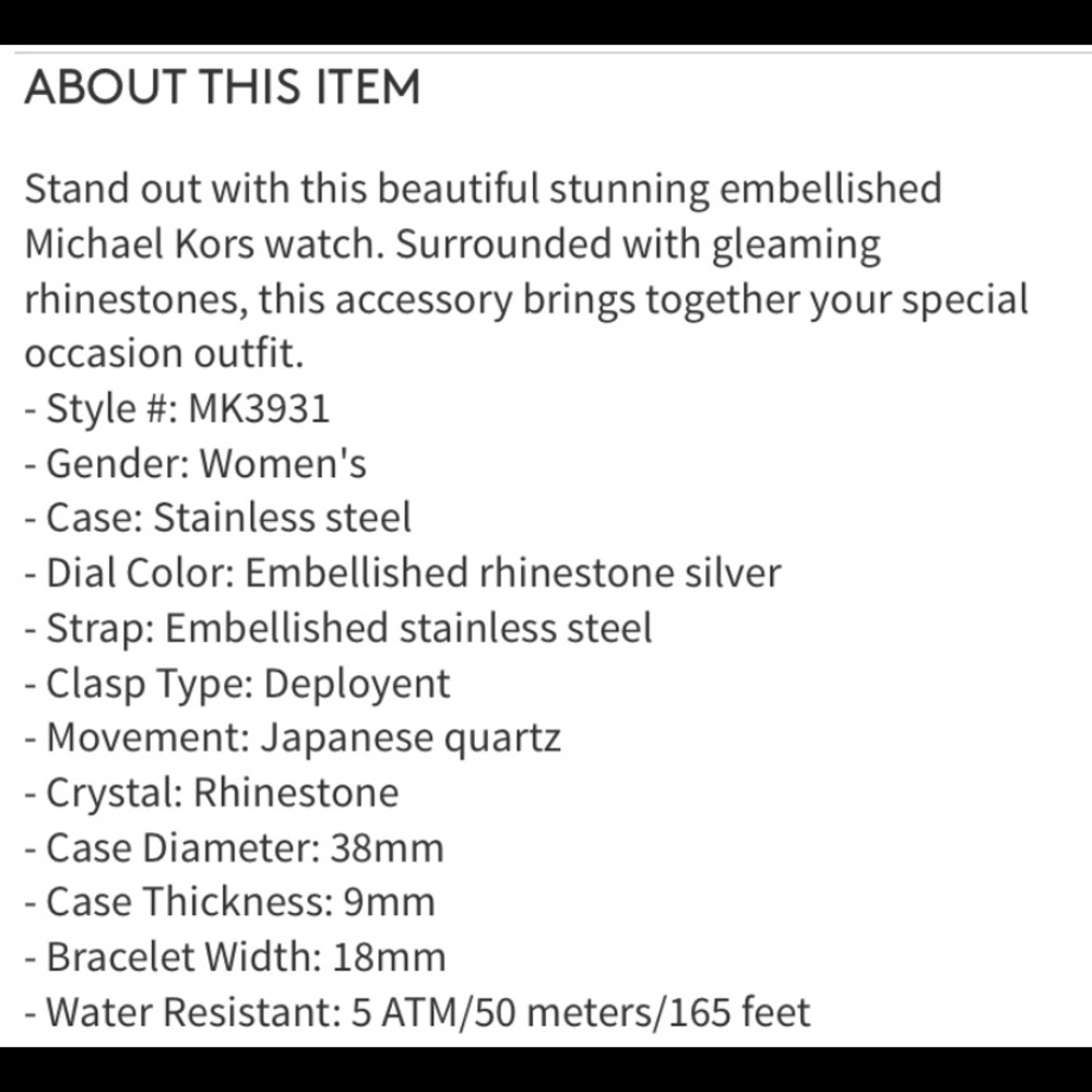 New MK all diamond watch♥️  MK3930 - Picture 7 of 7